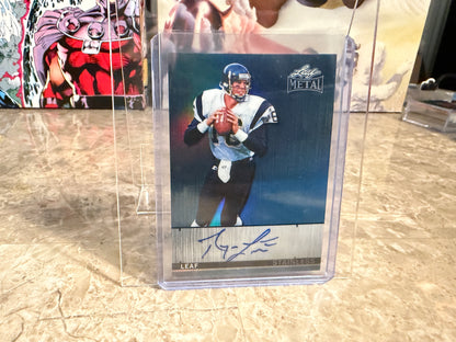 Ryan Leaf 2026 Leaf Metal Football Stainless Auto Platinum 1/8 Bookend