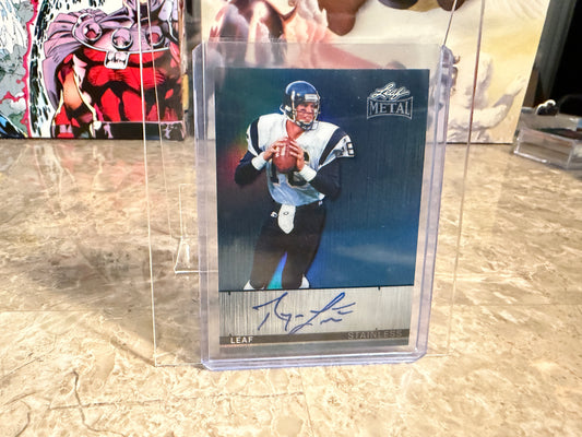 Ryan Leaf 2026 Leaf Metal Football Stainless Auto Platinum 1/8 Bookend