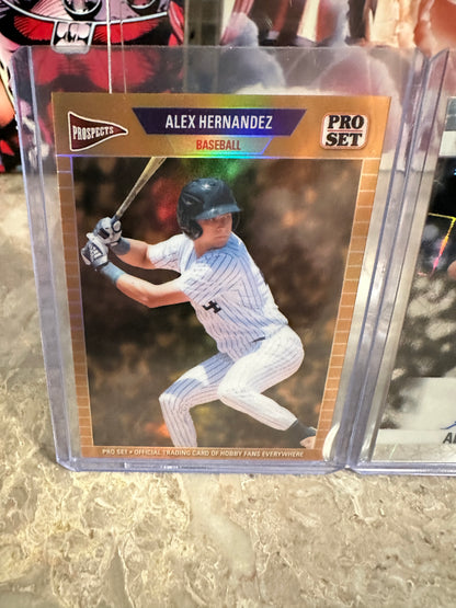 Alex Hernandez 2026 Leaf Pro Set Two-Card Prospect Lot 1/1s