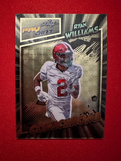Ryan Williams 2026 Leaf Paydirt Football Comichrome Gold Super Prismatic 1/1