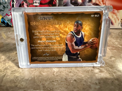 Magic Johnson 2026 Leaf Ultimate Signature Relics Quad Game-Used Color Match /7