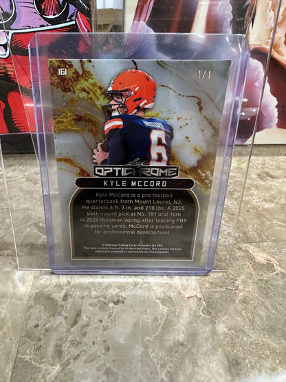 2026 Leaf Optichrome KYLE McCORD Blue Prismatic 1/1 Syracuse Record Holder