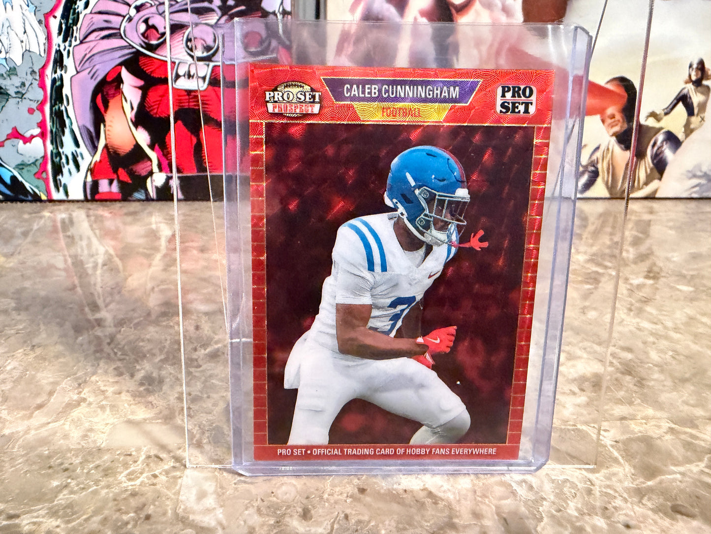 Caleb Cunningham 2026 Leaf Pro Set Metal 1989 Super Prismatic Red Flood 1/1