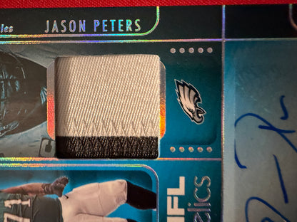 Jason Peters 2025 Panini Silhouette Football NFL Relics Auto Multicolor Patch /75