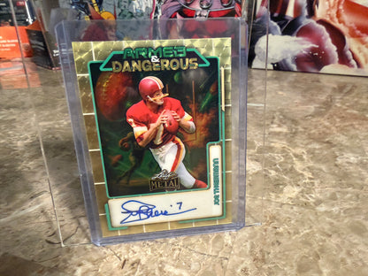 2026 Leaf Metal Joe Theismann Auto Armed & Dangerous Gold Super Prismatic 1/1