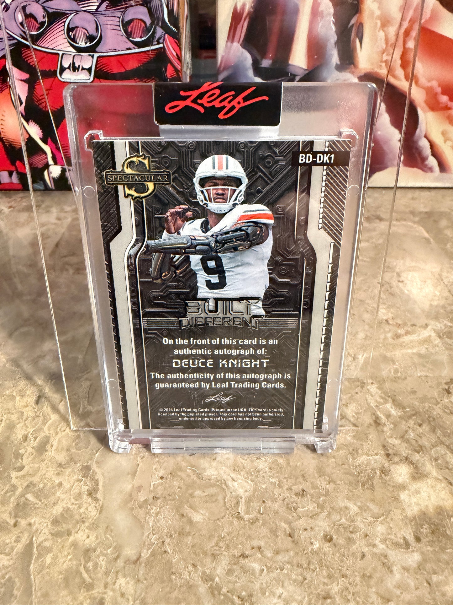 2026 Leaf Spectacular Football Built Different Deuce Knight Auto /4