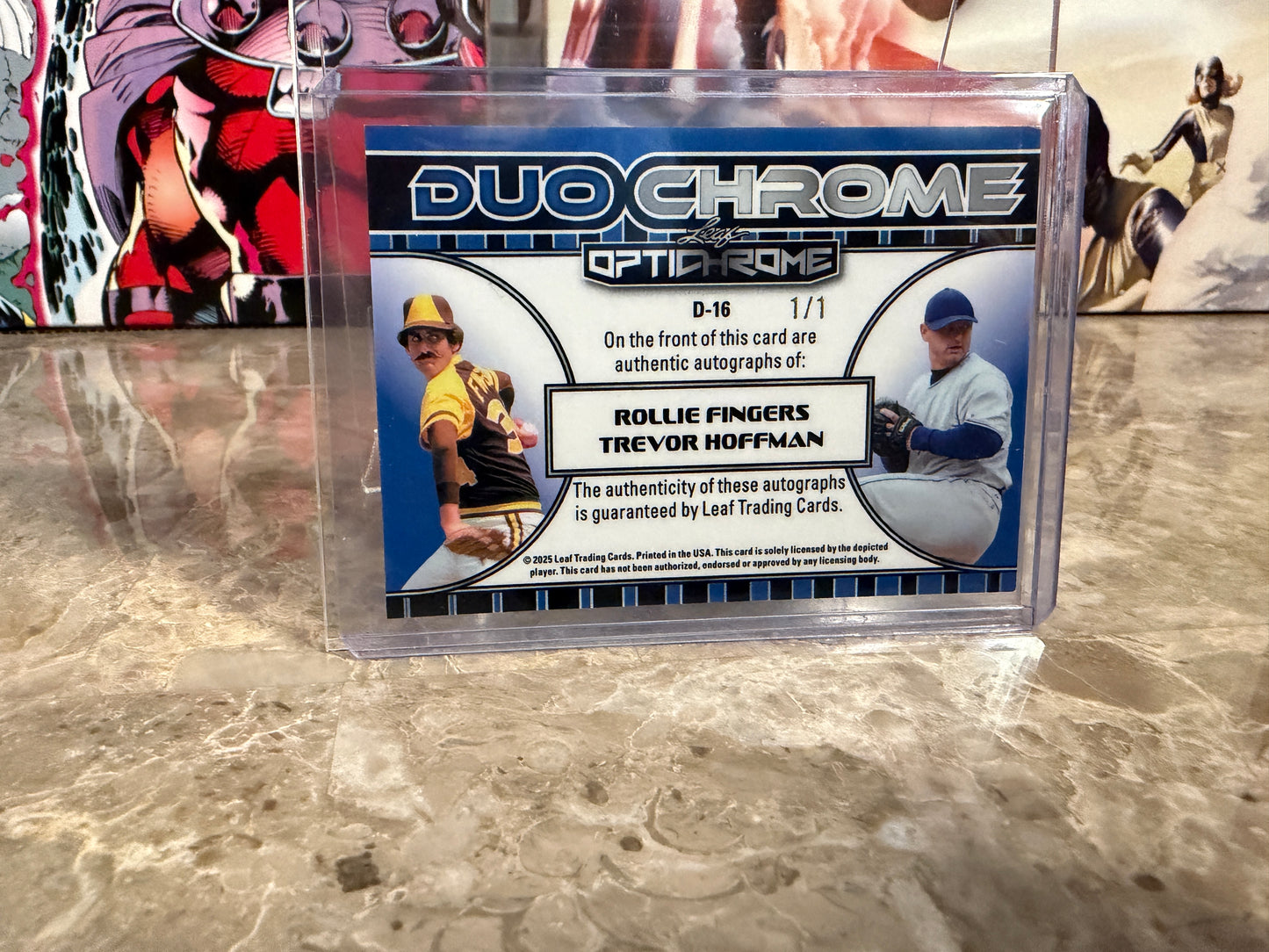 Rollie Fingers Trevor Hoffman 2025 Leaf Optichrome Baseball Duochrome Crystal 1/1