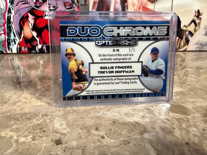 Rollie Fingers Trevor Hoffman 2025 Leaf Optichrome Baseball Duochrome Crystal 1/1