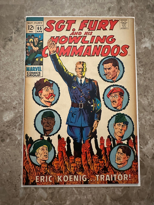 Sgt Fury #65 FN- 5.5 (Marvel Comics 1969) - Higher Grade with tanning