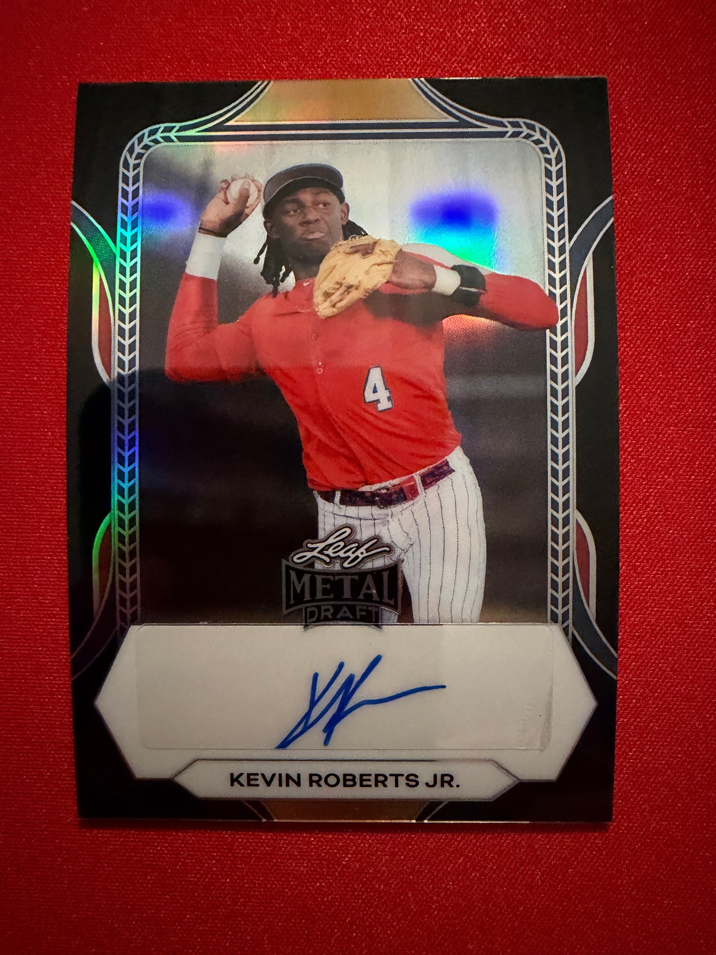 Kevin Roberts Jr. 2026 Leaf Metal Draft Edition Baseball Base Auto Black 1/1