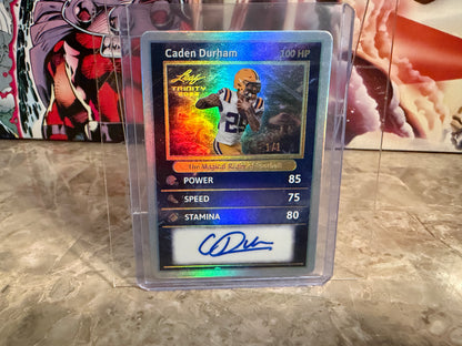 Caden Durham 2026 Leaf Trinity Football Magical Realm of Football Auto Gold 1/1