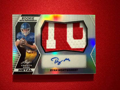 Ryan Montgomery 2026 Leaf Trinity Rookie Auto Mem Metal Multicolor Patch /15
