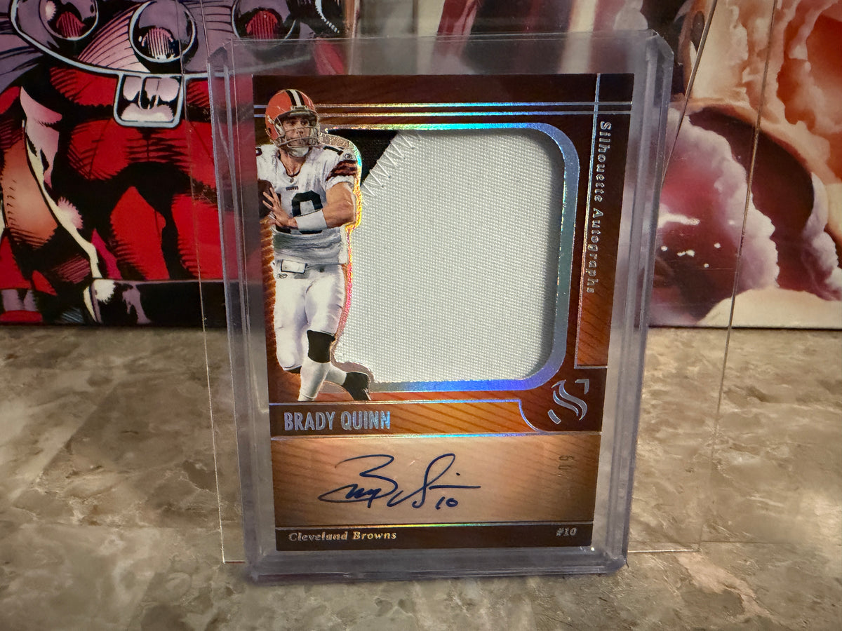 Brady Quinn 2025 Panini Silhouette Football Silhouette Autographs /75