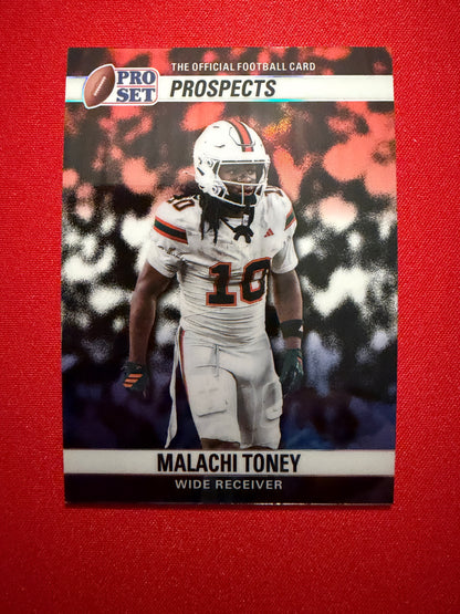 Malachi Toney 2026 Leaf Pro Set Metal Football 1990 Red White Blue RWB 10/10