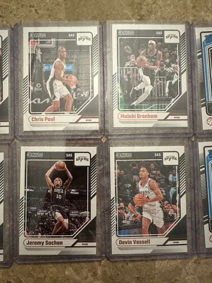 2024 Panini Donruss Basketball San Antonio Spurs Team Set (10 cards)