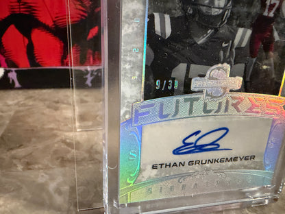 Ethan Grunkemeyer 2026 Leaf Spectacular Football Futures Auto Silver Holo /30