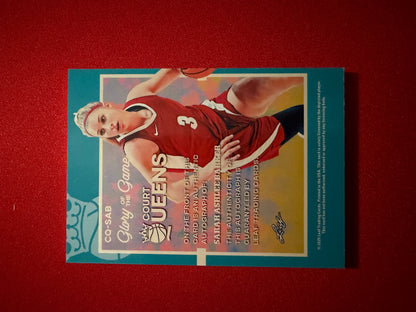 Sarah Ashlee Barker 2025 Leaf Glory of the Game Basketball Court Queens Auto Silver /40