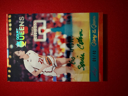 Sonja Citron 2025 Leaf Glory of the Game Basketball Court Queens Auto Silver /40