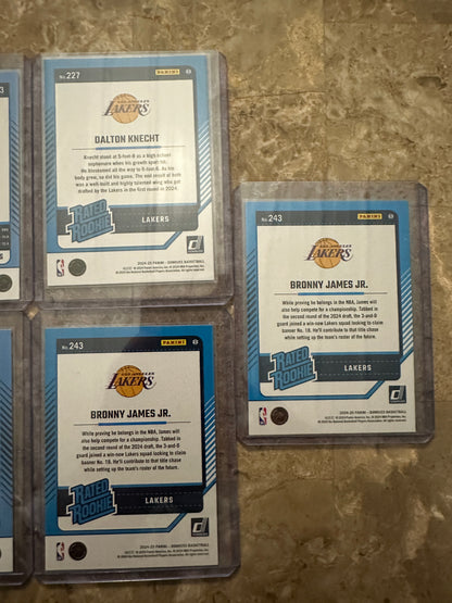 2024 Panini Donruss Basketball LA Lakers Team Set (11 cards)
