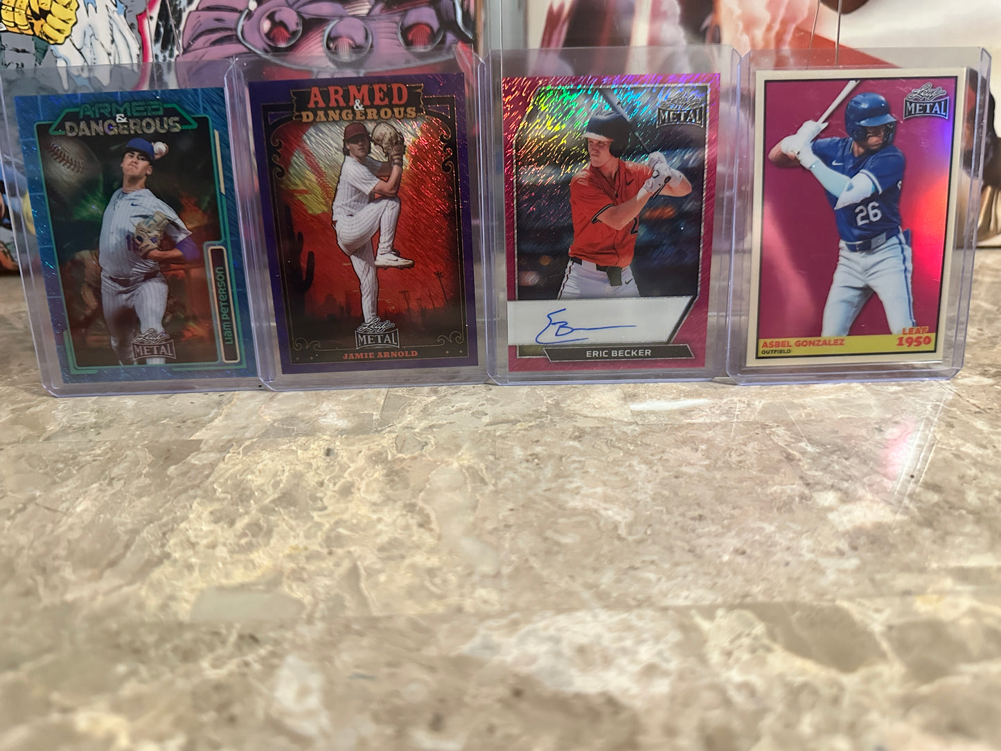2026 Leaf Metal 4-Card PROSPECT LOT - Eric Becker AUTO /6 + Numbered Parallels