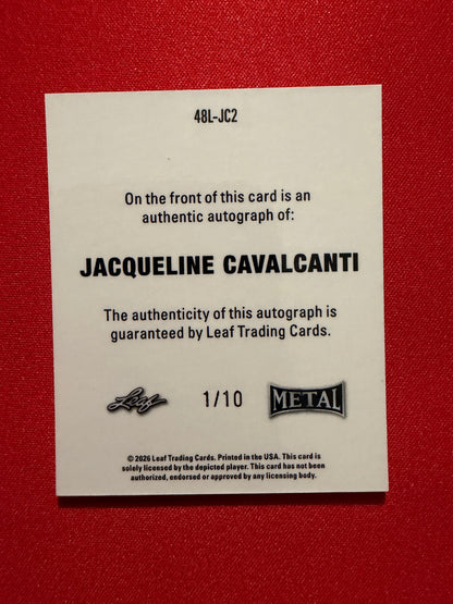 Jacqueline Cavalcanti 2026 Leaf Metal Ring Kings 1948 Auto Silver 1/10 Bookend