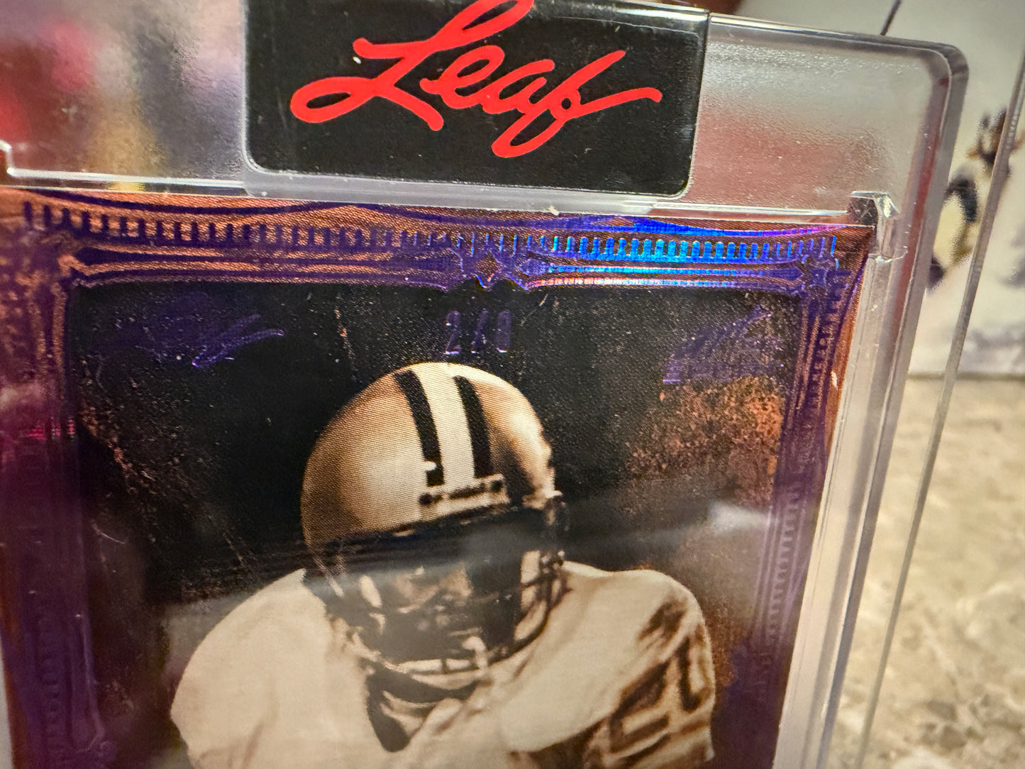 2026 Leaf Art of Sport Barry Sanders Grisaille Auto Grape /8