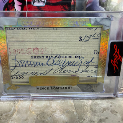 Vince Lombardi 2026 Leaf Spectacular Football Cuts Signature Masterpiece 1/1