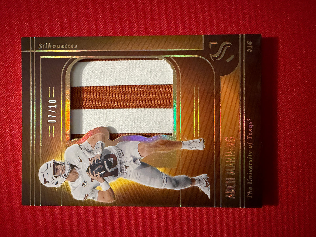 Arch Manning 2025 Panini Silhouette Football Silhouettes Multicolor Patch /10