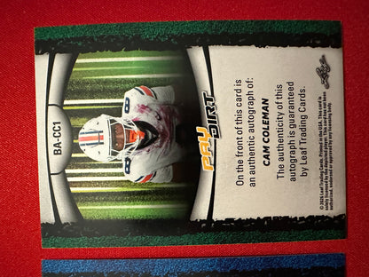 Cam Coleman 2026 Leaf Paydirt Football Two-Card Short-Print Parallel Lot