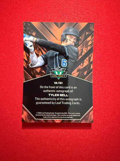 Tyler Bell 2026 Leaf Metal Draft Edition Baseball Valiant Auto #VA-TB1