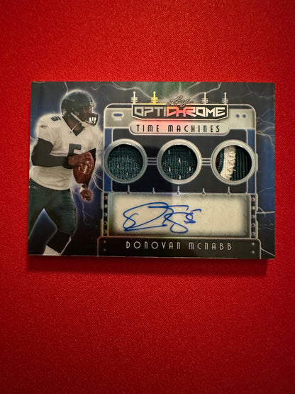 2026 Leaf Optichrome Donovan McNabb TIME MACHINES BLUE PATCH AUTO 5/5 Eagles