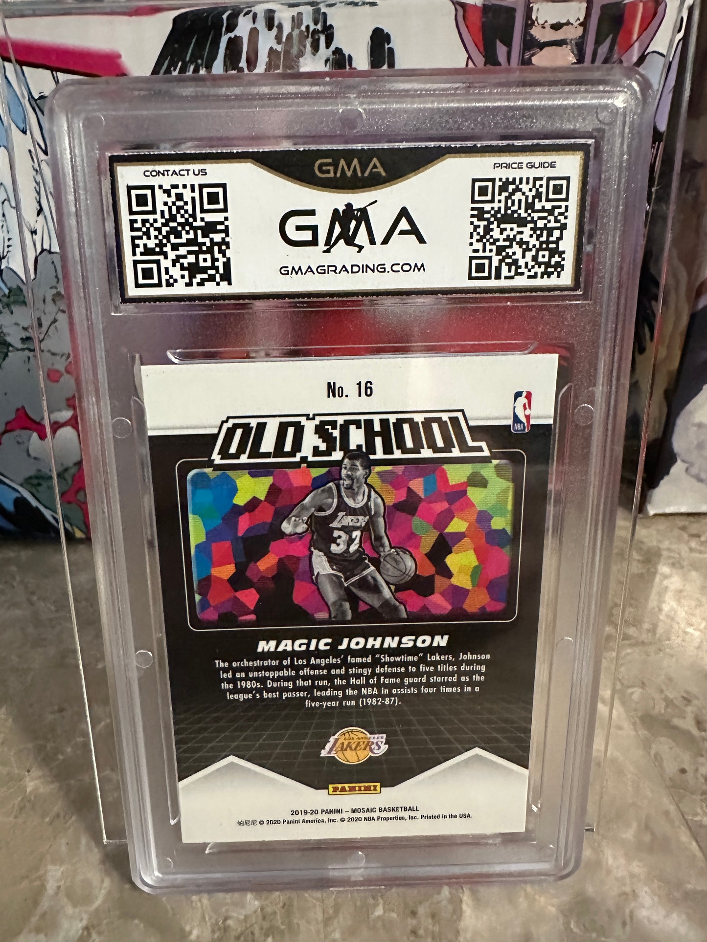 Magic Johnson #16 GMA 10.0 Gem Mint (2019 Panini Mosaic) - Old School