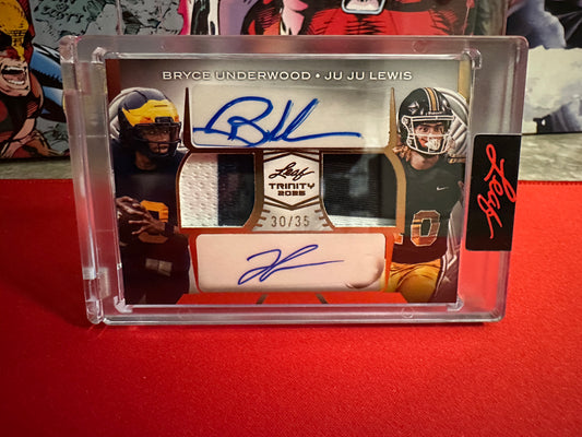 (2026/02/21) 2025 Leaf Trinity Dual Rookie Auto Memo Bryce Underwood & Juju Lewis Redemption