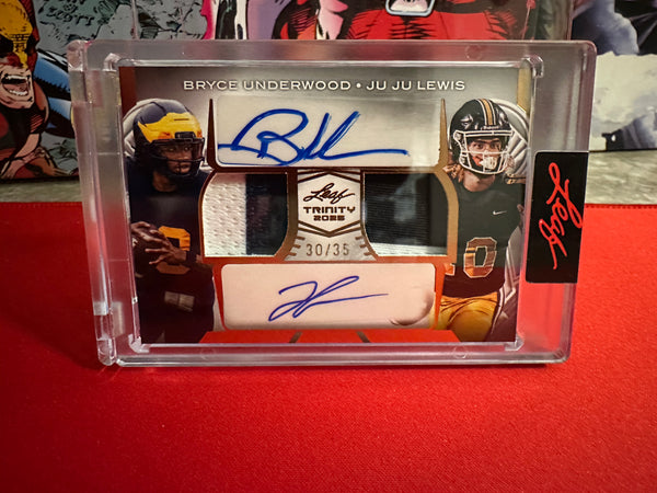(2026/02/21) 2025 Leaf Trinity Dual Rookie Auto Memo Bryce Underwood & Juju Lewis Redemption