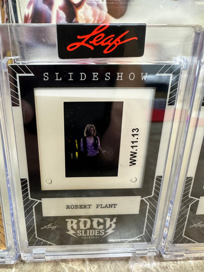 2026 Leaf Slideshow ROBERT PLANT Led Zeppelin Metal /25 + 3 Base 4-Slide LOT