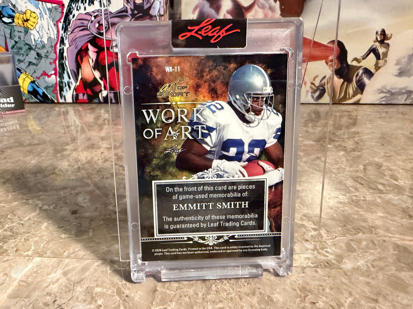 2026 Leaf Art of Sport Emmitt Smith Game-Used Work of Art Tri-Patch