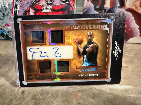 Kevin Garnett 2026 Leaf Ultimate Sports Signature Relics Game-Used 1/12 Bookend