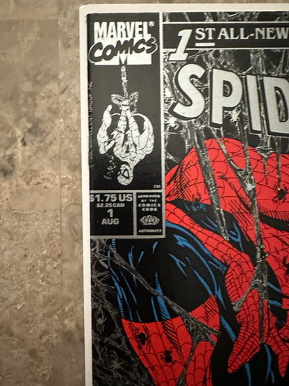 Spider-Man #1 Silver NM- 9.2-9.4 (1990 Marvel Comics)