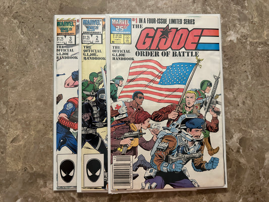 G.I. Joe: Order of Battle #1-3 Some Newsstand (Marvel 1986)