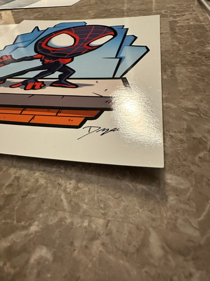 Spider-Gwen/Miles Morales Custom Art Prints - Denzell Draws