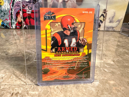 2026 Leaf Metal Football Ken Anderson Armed & Dangerous Blue Western /5