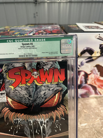 Spawn #4 CGC 9.8 Qualified (Marvel 1992) - Brand New Case