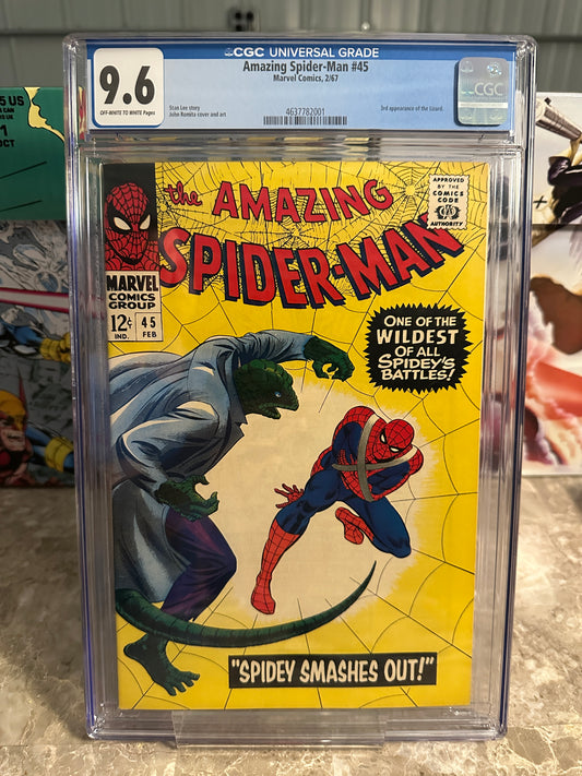 Amazing Spider-Man #45 CGC 9.6 (1966 Marvel) - Brand New Case