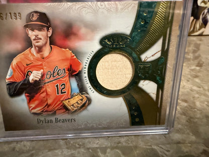 Dylan Beavers 2026 Topps Tier One Baseball Rookie Relic RC /199 Game-Used
