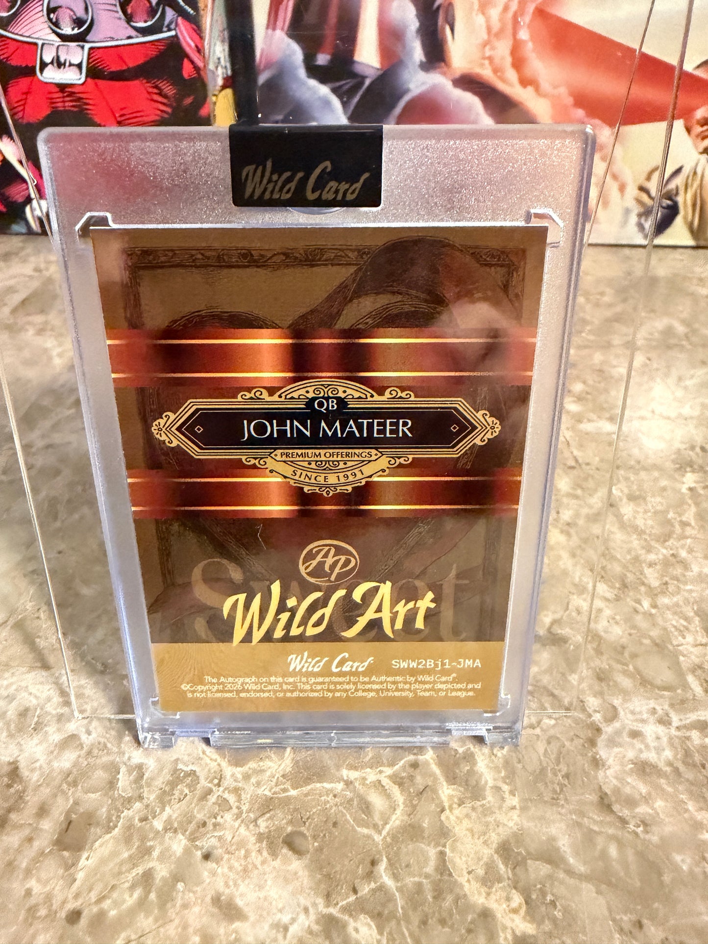John Mateer 2026 Wild Card Wild Art 1/1 Auto