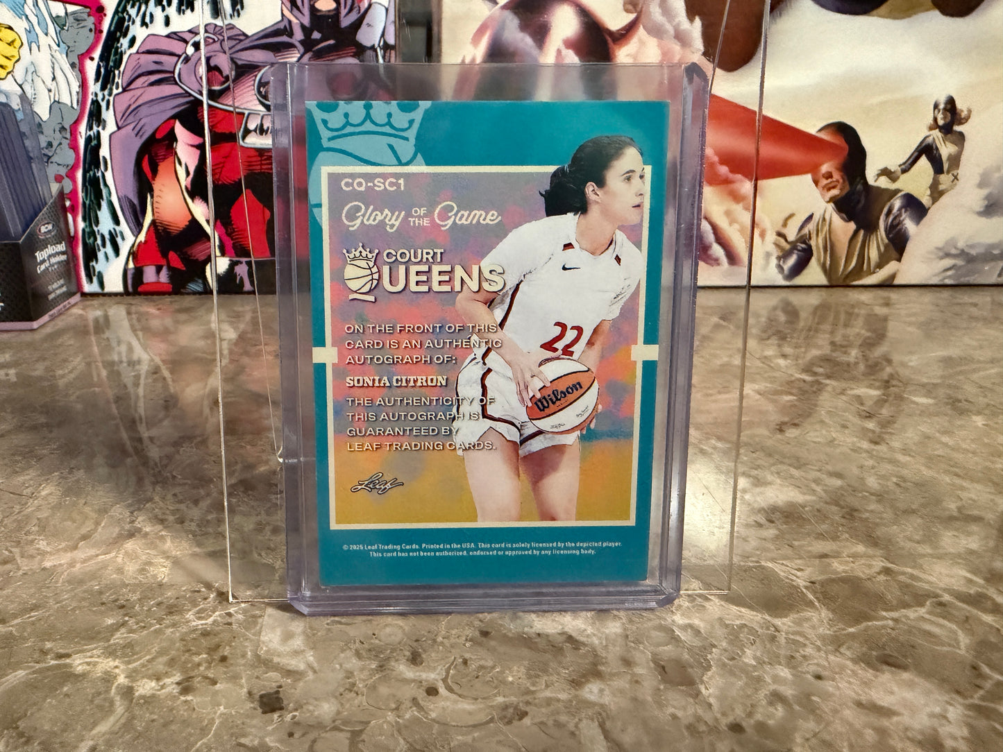 Sonja Citron 2025 Leaf Glory of the Game Basketball Court Queens Auto Silver /40