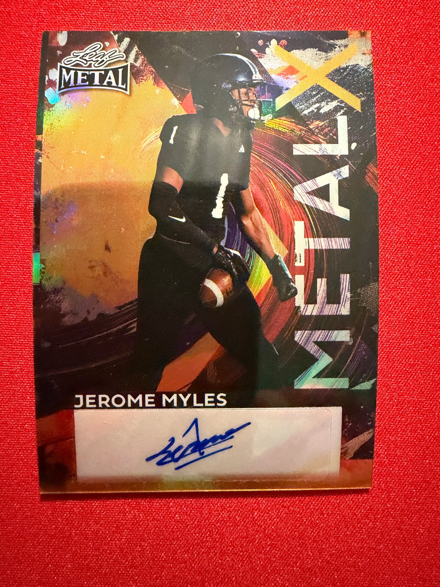 2026 Leaf Metal Football Jerome Myles Metal X Gold Prismatic 1/1