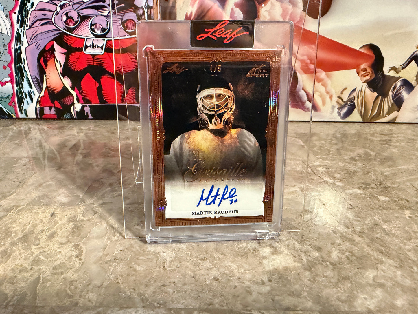 Martin Brodeur 2026 Leaf Art of Sport Grisaille Auto Bronze /5