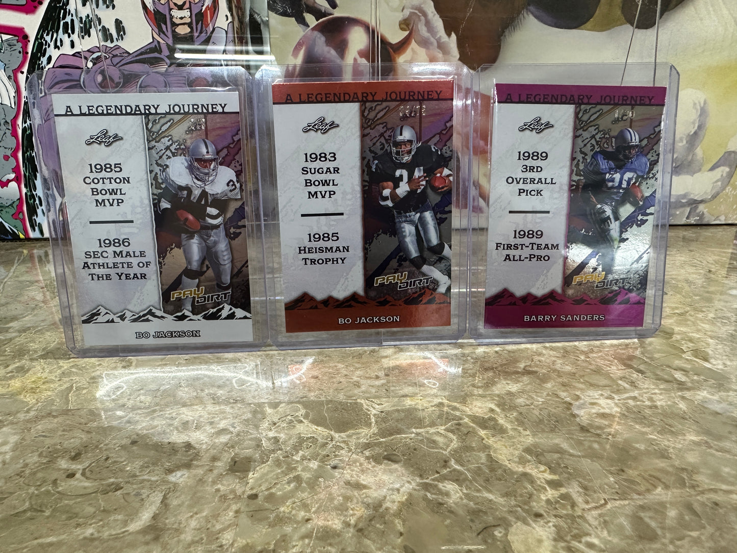 BO JACKSON & BARRY SANDERS 2026 Paydirt Legendary Journey Lot - /3, /30, /75