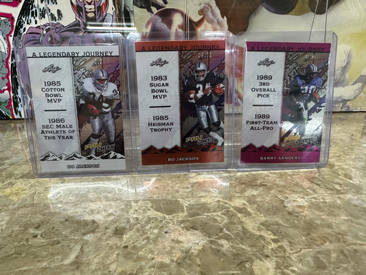BO JACKSON & BARRY SANDERS 2026 Paydirt Legendary Journey Lot - /3, /30, /75
